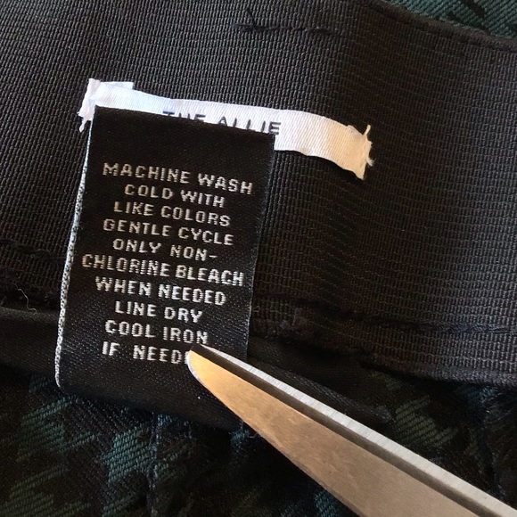 💐NWT LANE BRYANT Sz24 THE ALLIE BOOTCUT GREEN/BLK HOUNDSTOOTH PANTS - Picture 9 of 13